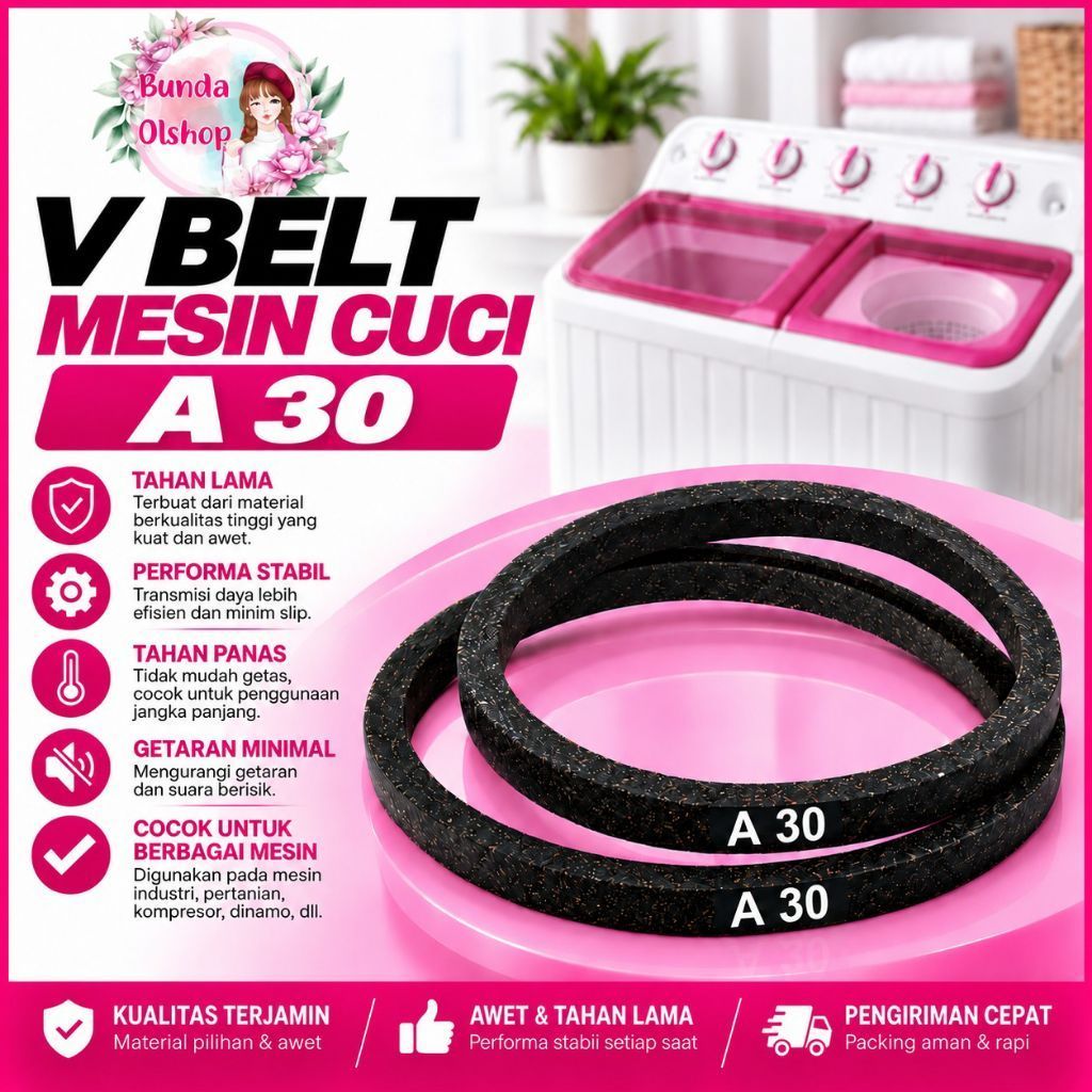 V - BELT MESIN CUCI A 30 VAN FAN BELT MESIN CUCI A30