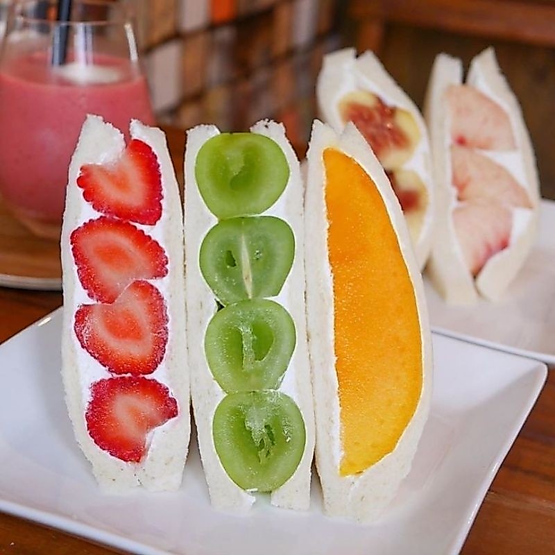 Fruit Sandwich / Fruit Sando Sandwich / Sando / Fresh Fruit Sandwich / Sandwich Buah Viral / Sandwic