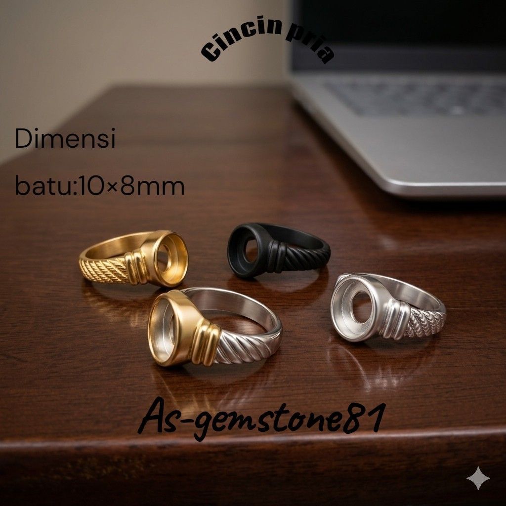 Cincin Emban Ring[titanium]T4 10×8