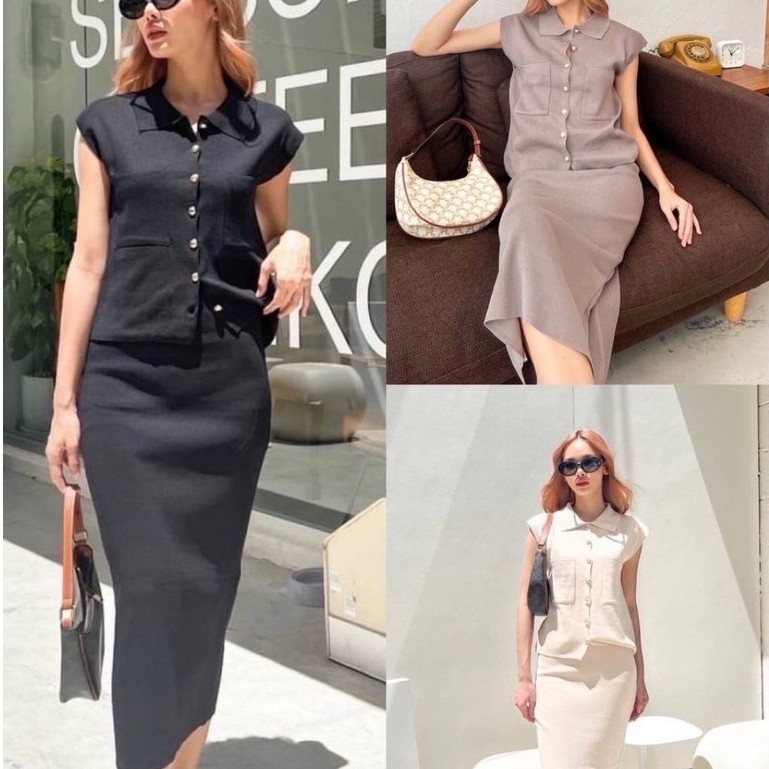 ateriel - BIG CLEARANCE SALE Oneset Knit Wanita A6825 Cozy BKK