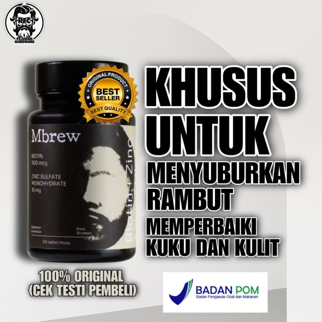 BIOTIN DAN ZINC MISTER BREWOK SUDAH BPOM RI