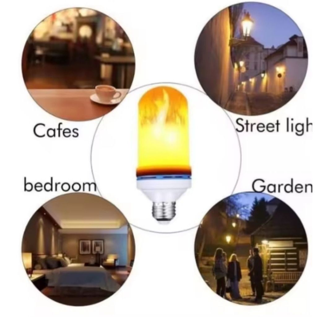 Lampu led api lampu dekorasi led api lampu hias api e27 led flame fire e27
