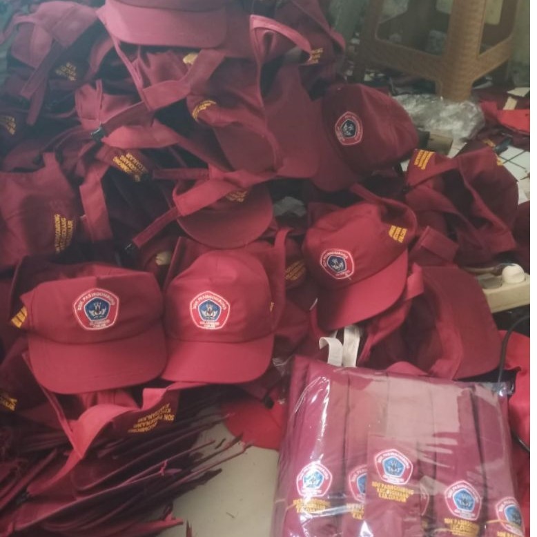 Topi Sd Smp Sma Bisa Costum Bahan Drill