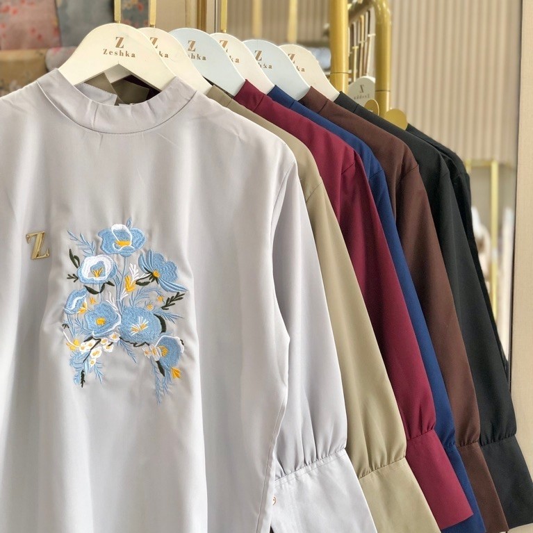 Kemeja bordir daja blouse bordir BY ZESHKA
