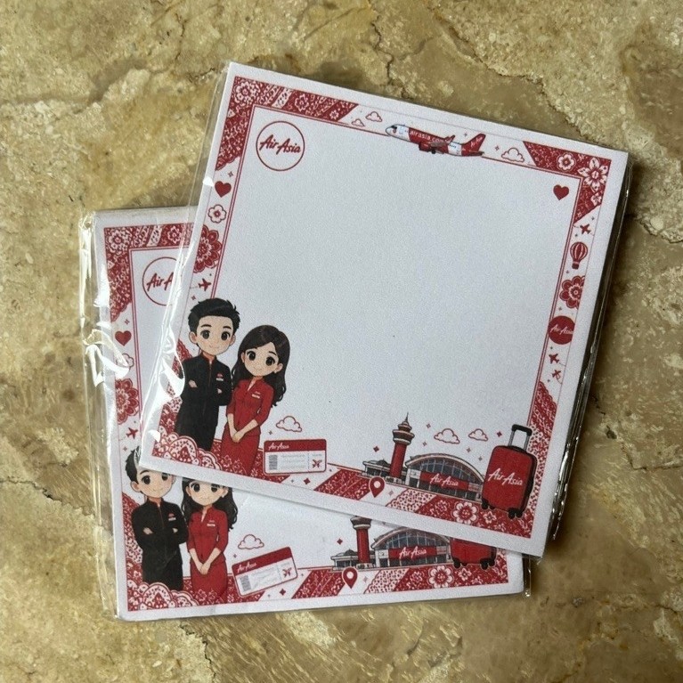 AIRASIA AIR ASIA Cabin Crew Memo Gift MIA – Notepad Pramugari Aviasi Aviation Stationery, Flight Att