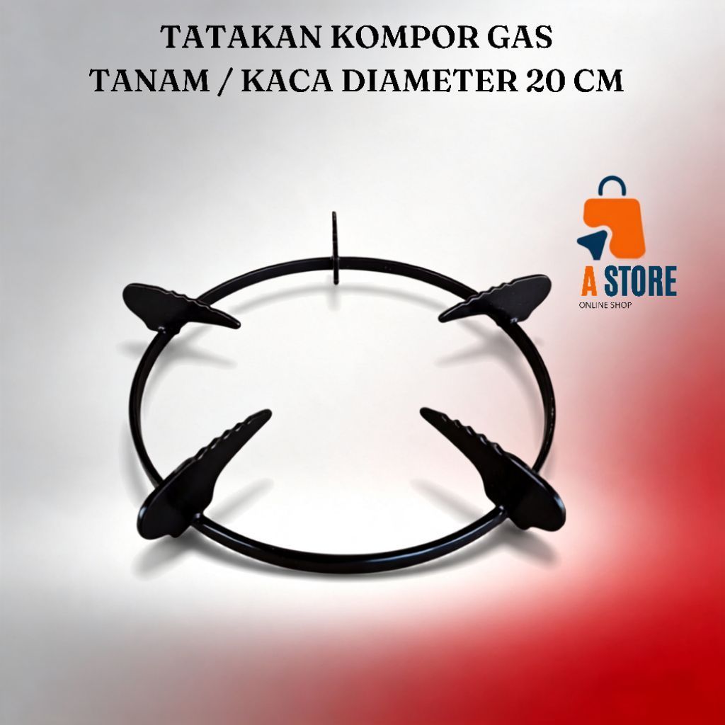 TUNGKU TATAKAN KOMPOR GAS KACA 20CM / TATAKAN KOMPOR GAS SANKEN