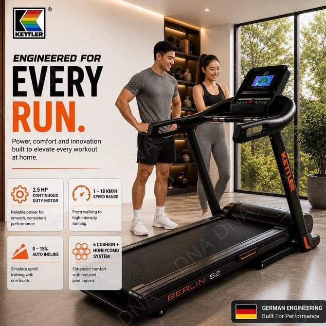 Treadmill Elektrik Kettler Berlin S2 (2.5 Hp) - Original