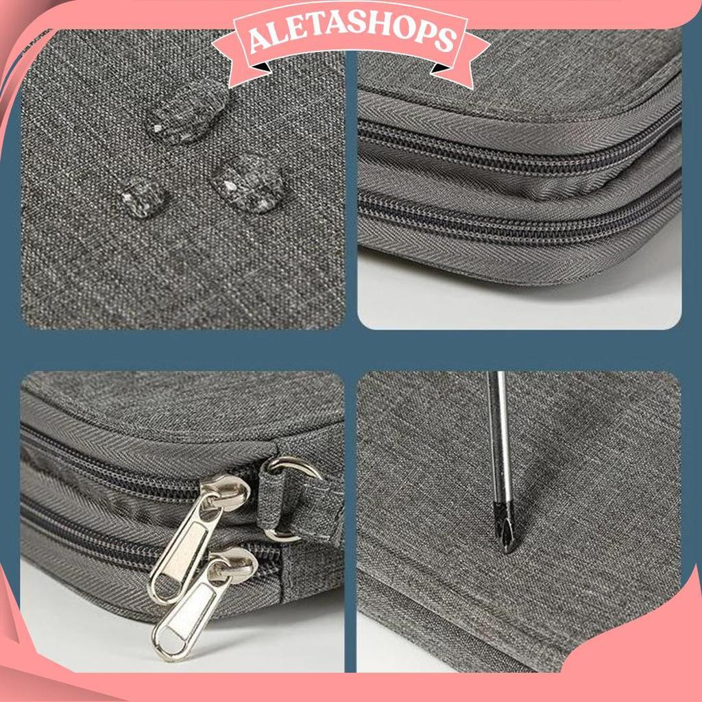 Pouch Dompet Travel Double Layers Mini Storage Organizer Cable Cord Cod