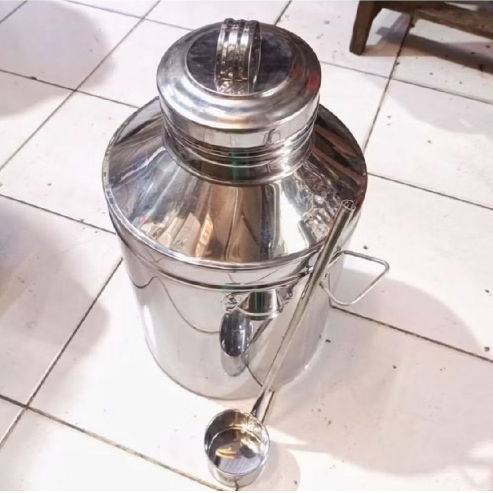 Dandang Buleng Bajigur Bandrek Susu Jahe Stainless Steel Ukuran 26cm Tahan Panas