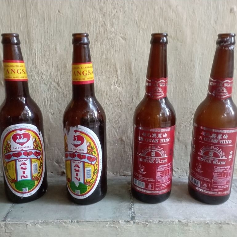 Botol Kaca Beling bekas Sirup minuman