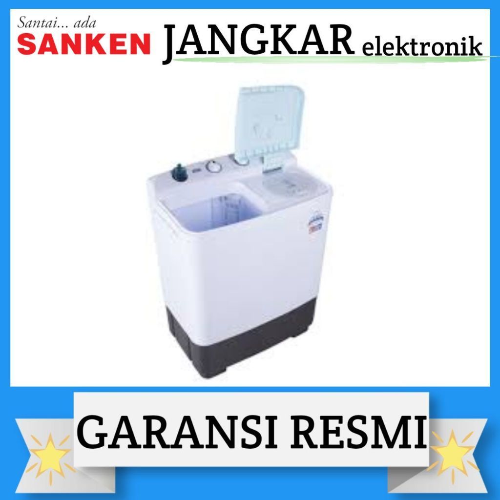 MESIN CUCI SANKEN 2TABUNG TW-8660ETG/SANKEN MESIN CUCI 2TABUNG TW-8660ETG GARANSI RESMI