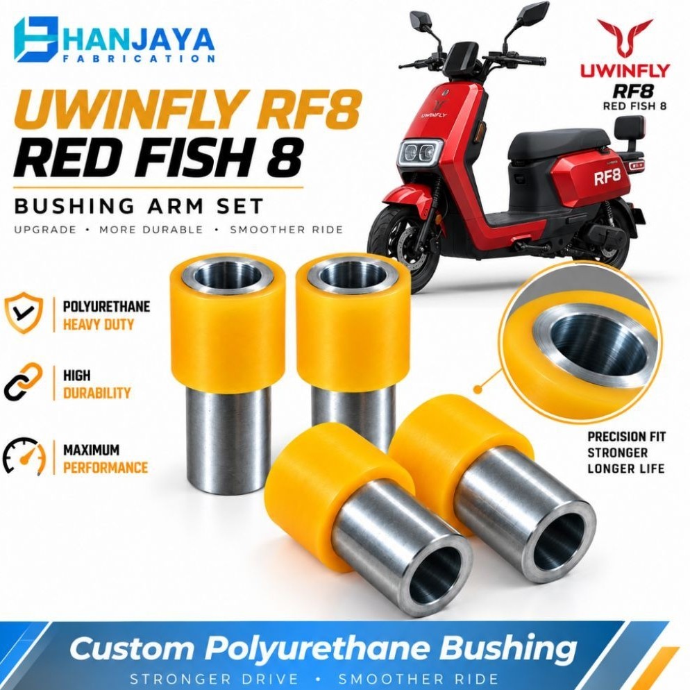 Bushing Arm Uwinfly RF8 Karet Arm Uwinfly RF8 Red Fish Custom Polyurethane Heavy Duty