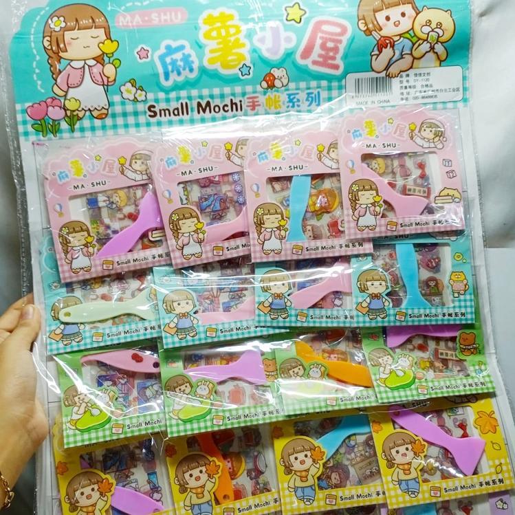 DIY STIKER SET SPATULA LEMBARAN MOMO ISI 20 PCS