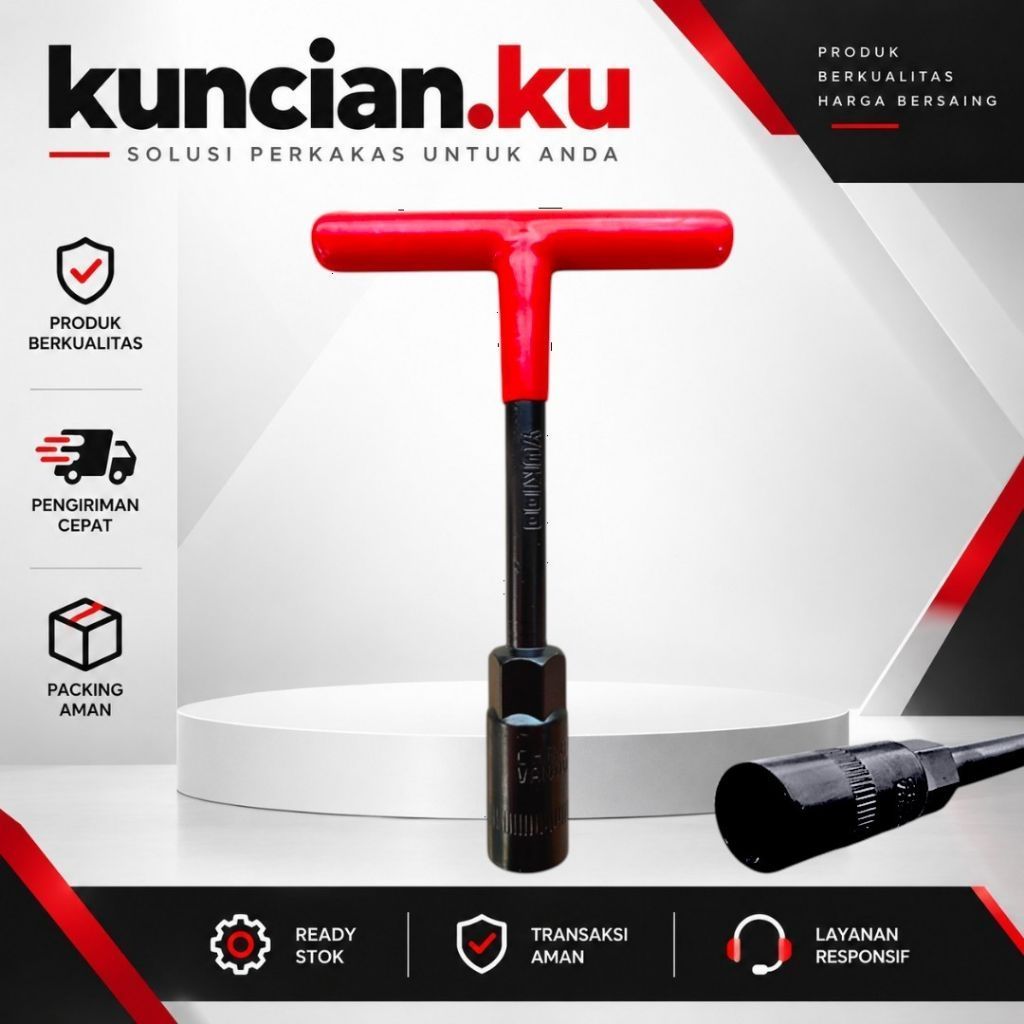 yukido kunci T mini 12mm / kunci T 14mm / kunci shock T tipe pendek / Yukido T-wrench short type / k