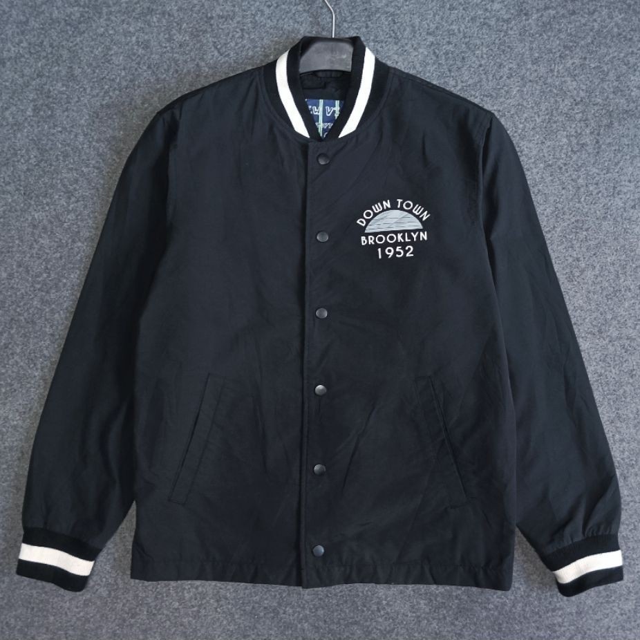 Jaket Varsity Bomber Original Topten Hitam