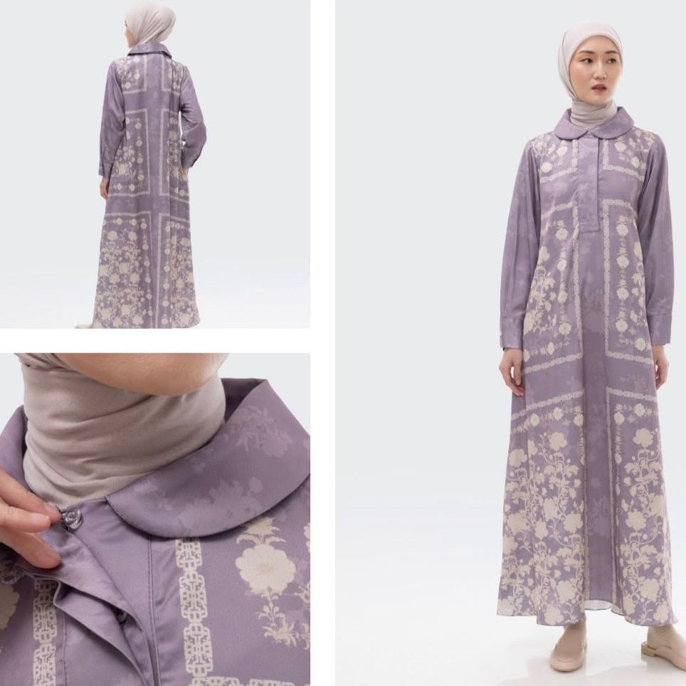 Vely Dress Riamiranda Kaftan Kondangan Kajian Original Ria Miranda Satin Adem