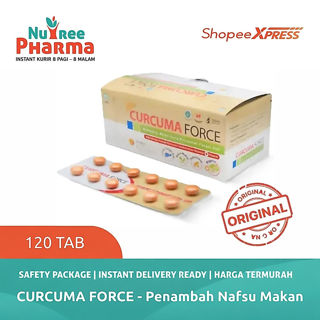 Curcuma Force Isi 120 Tablet ( SOHO) / Penambah Nafsu Makan / Menjaga Daya Tahan Tubuh / Suplemen Ek