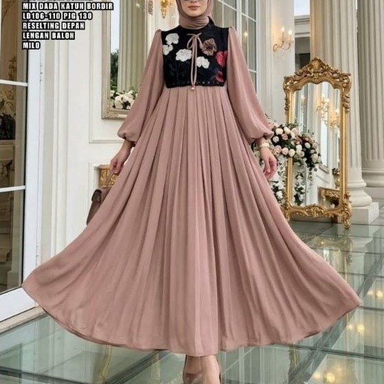 MAXY DRESS CRUTY BORDIR ORI SHR