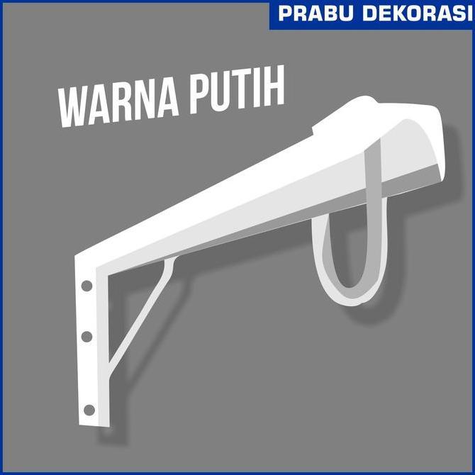 Gantungan Holder Pot Bunga Taman Hias Dinding Serbaguna Besi PLAT 3mm Panjang 40-100cm | Besi Braket