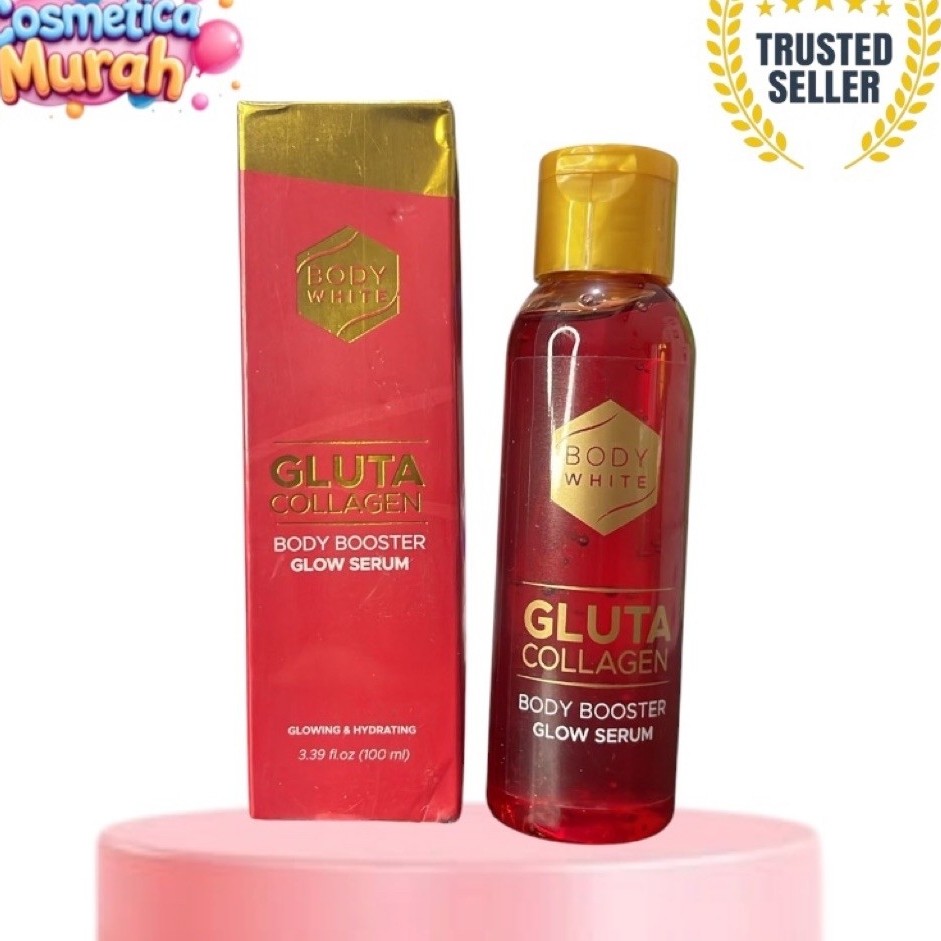 pc.pz}[merah booster] BODY WHITE AHA gluta collagen booster glow serum  100 ml tomato