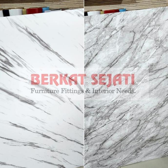 Gassx- Decosheet Marmer Putih / Marble Taco Pvc Sheet Decosit Tacon Tacosheet Pelapis Furniture Alas