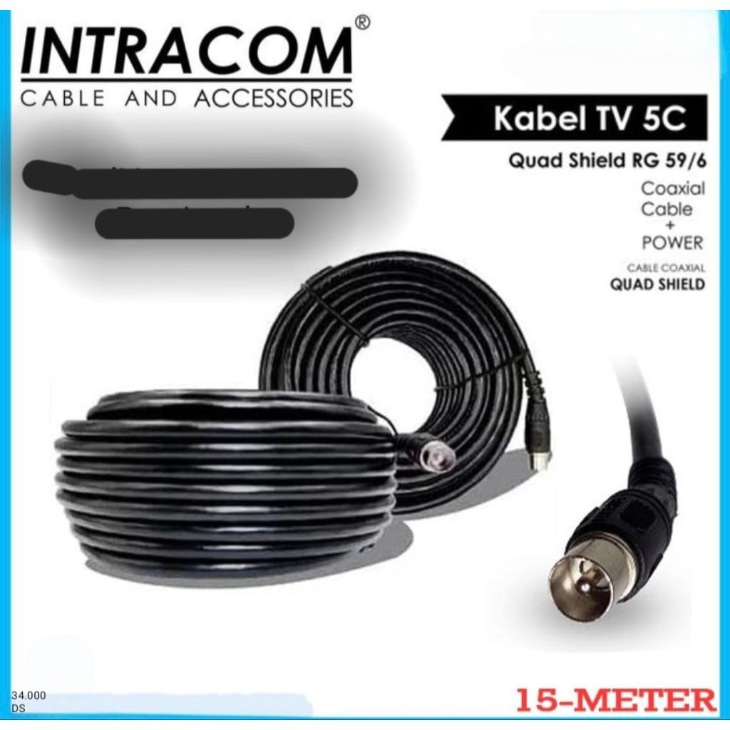 KABEL Antena TV - DIGITAL RG - 6/U + PLUG / JACK ANTENA TV