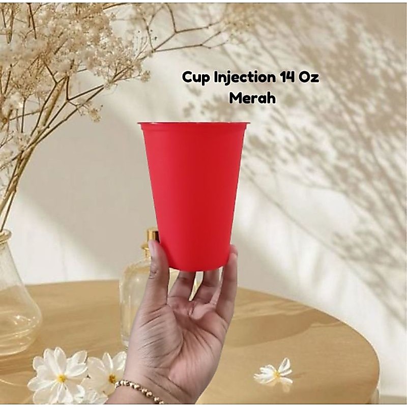 Cup Injection 14 Oz Merah