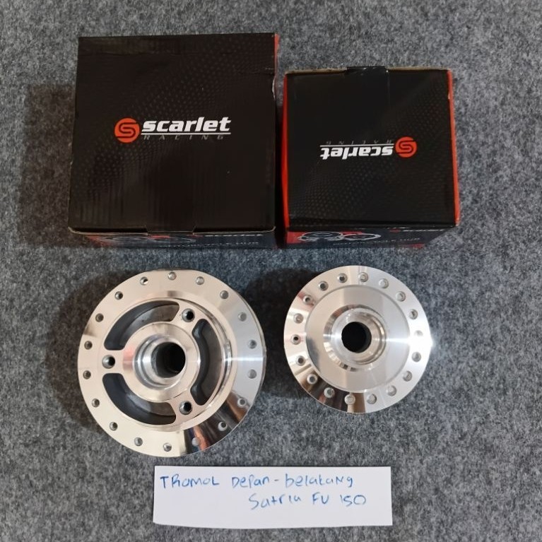 Tromol Scarlet Fu Crom silver tromol depan belakang satria Fu original Scarlet racing