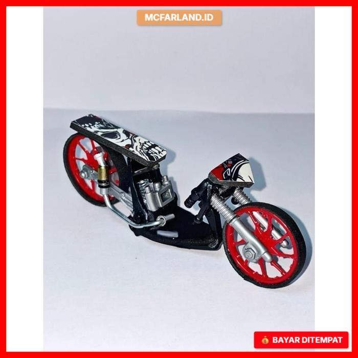 Miniatur motor drag modif,mainan motor miniatur modif drag