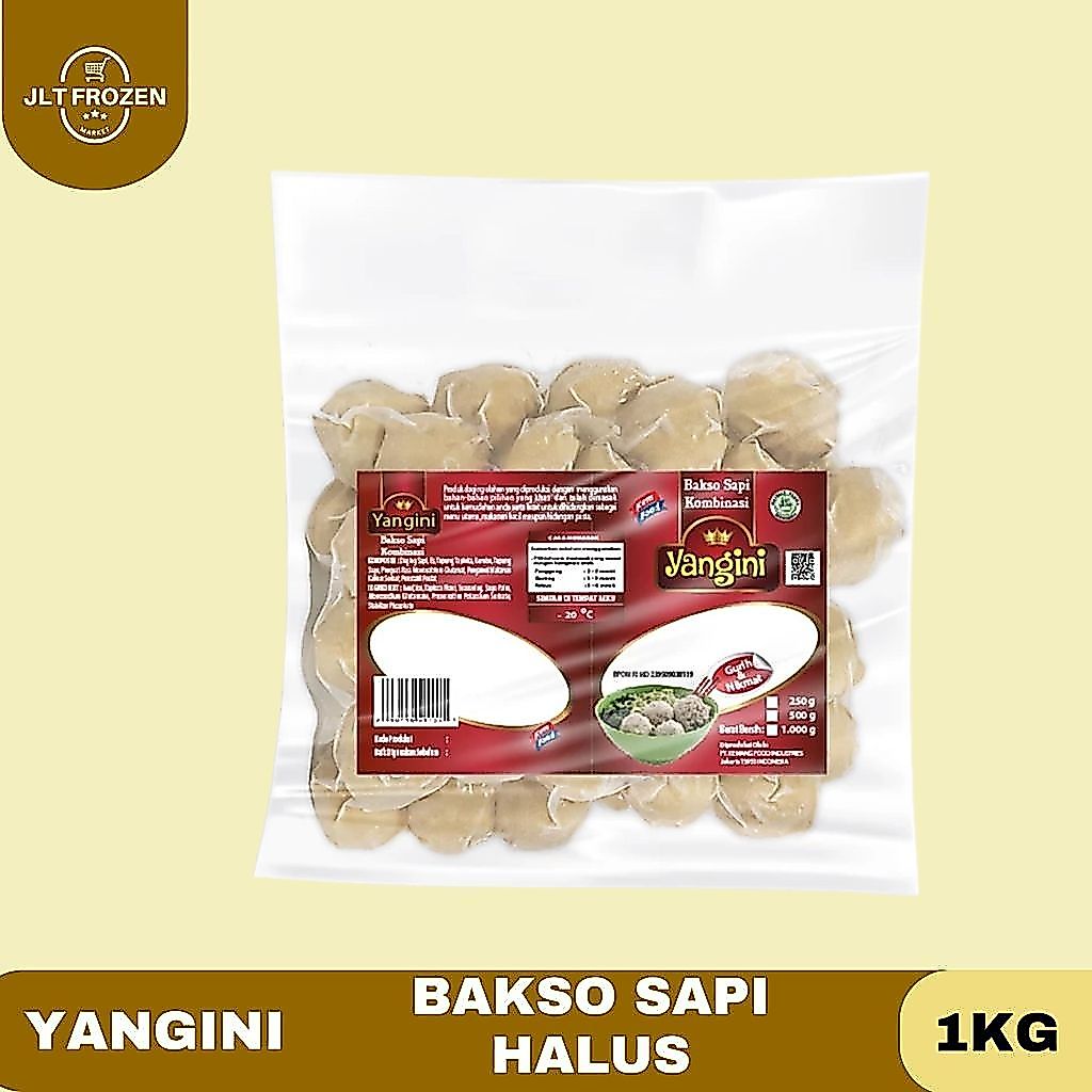 Yangini Bakso Sapi Halus 1kg / Baso Sapi Premium / Meatball / Bakso Daging Sapi Pilihan