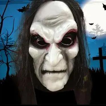 TERLARIS TOPENG HANTU RAMBUT PANJANG WARNA HITAM-TOPENG-HANTU