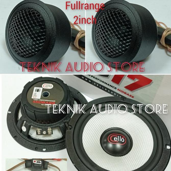 TERMURAH - Speaker Midbass Cello TG17 Plus Crossover dan Fullrange 2inch