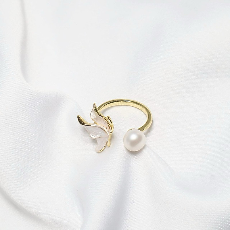Cincin Mutiara Air Tawar Asli Bersertifikat