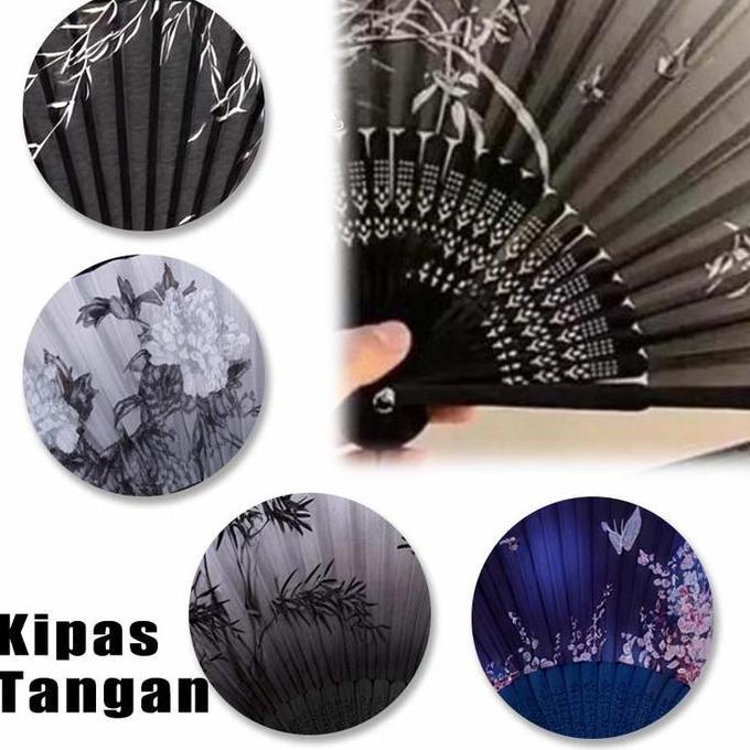 DV303 - Kipas Tangan Jepang/Kipas Tangan Lipat Jepang/Kipas Tangan Bunga/Kipas Tangan Lipat Kayu