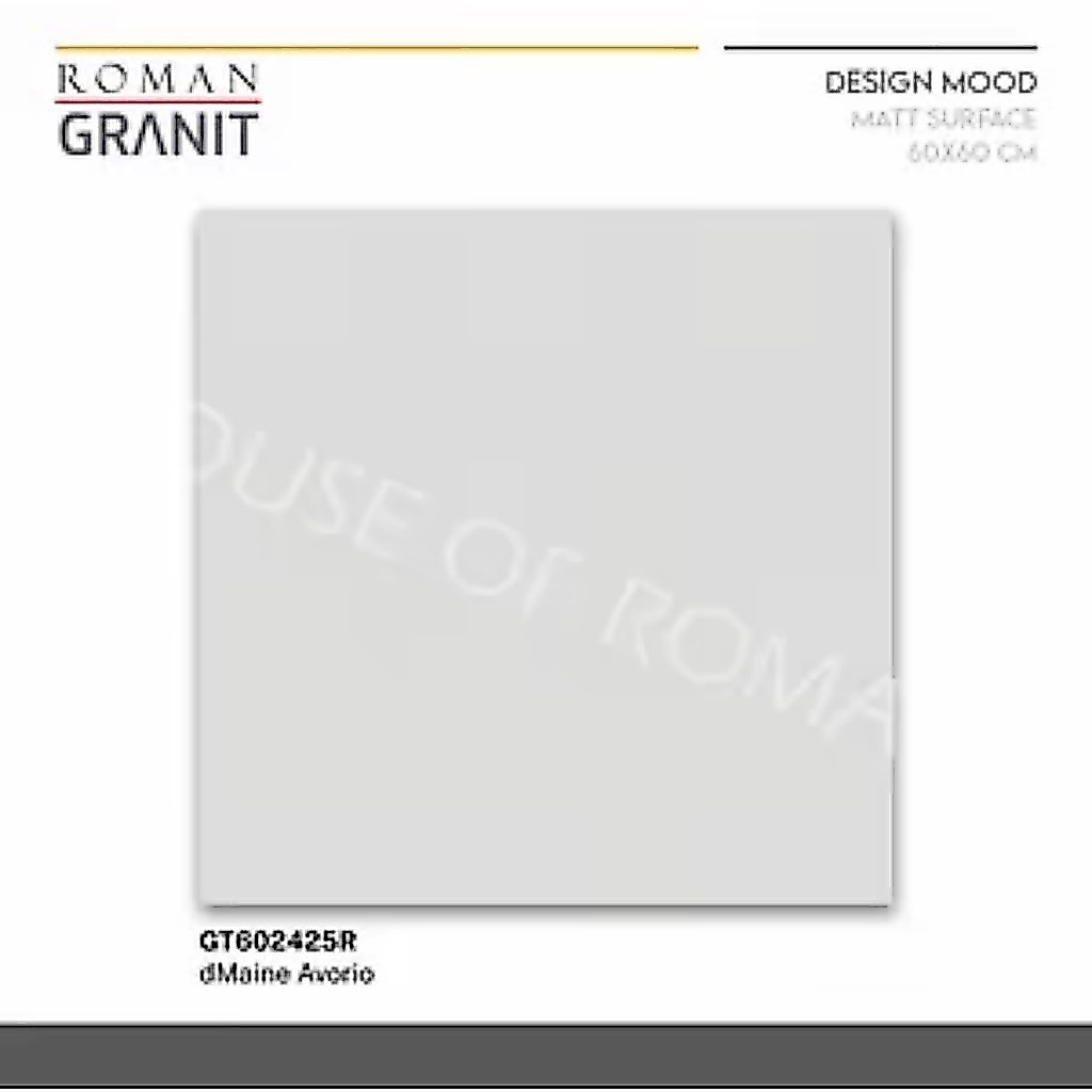 Roman Granit dMaine Avorio 60x60/Granit 60x60 Permukaan Kasar/Granit Kamar Mandi/Carport