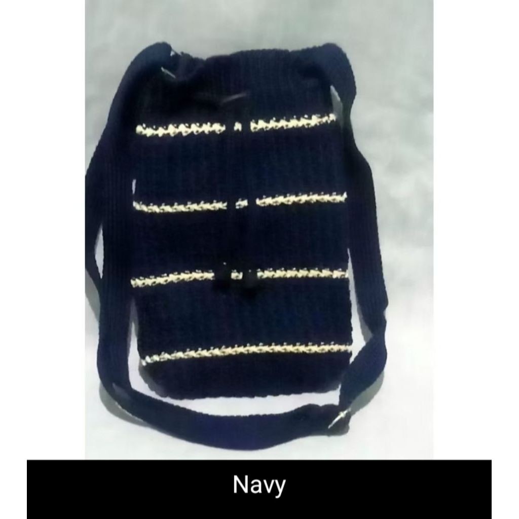 tas rajut, tas rajut HP, tas hp rajut, tas selempang, tas rajut motif garis