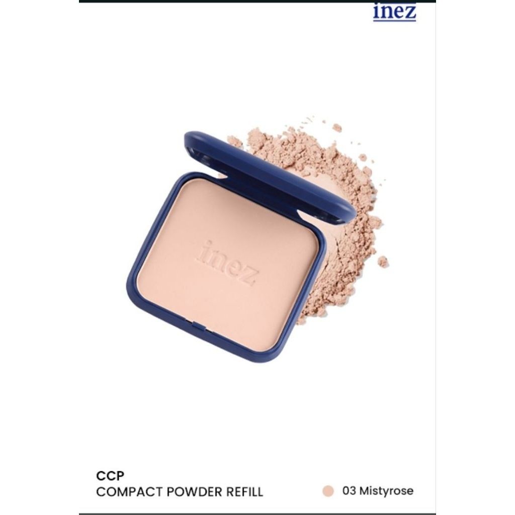 Inez Compact powder refill with puff/refill bedak inez/bedak tahan lama/bedak ringan waterproof/Comp