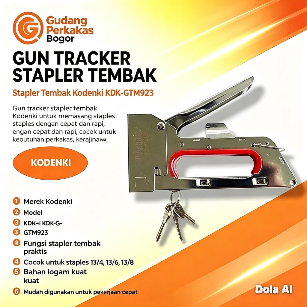 kodenki staples gun staples tembak jok motor sofa staple gun