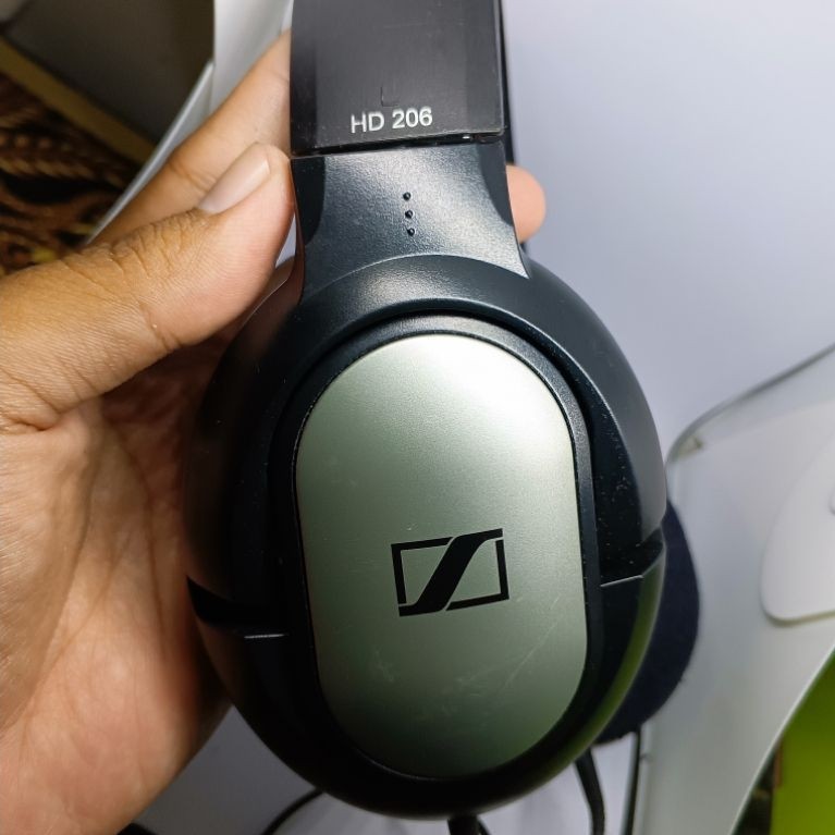 Headphone Sennheiser HD 206 Monitoring headset bekas second Preloved