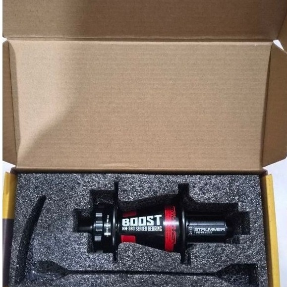 HUB FREEHUB STRUMMER HM-380 REAR (BOOST) 32 HOLES READY BLACK-RED DAN RED-WHITE