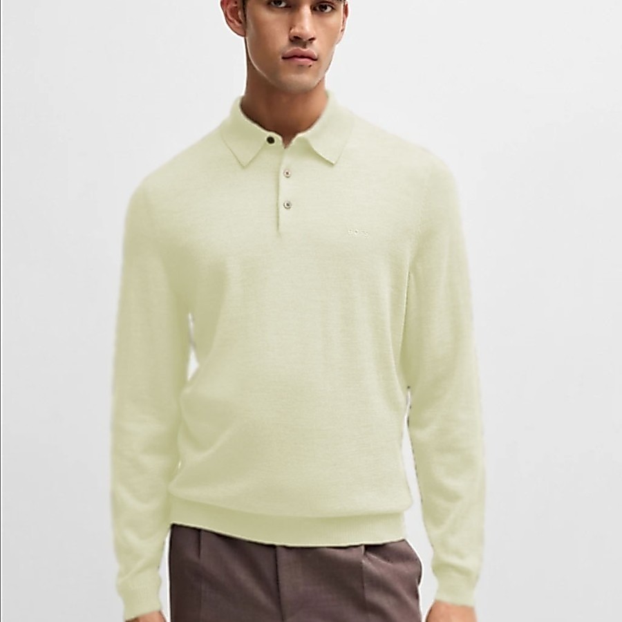 HB Long Sleeve Knit Wool Polo (50298478) Original