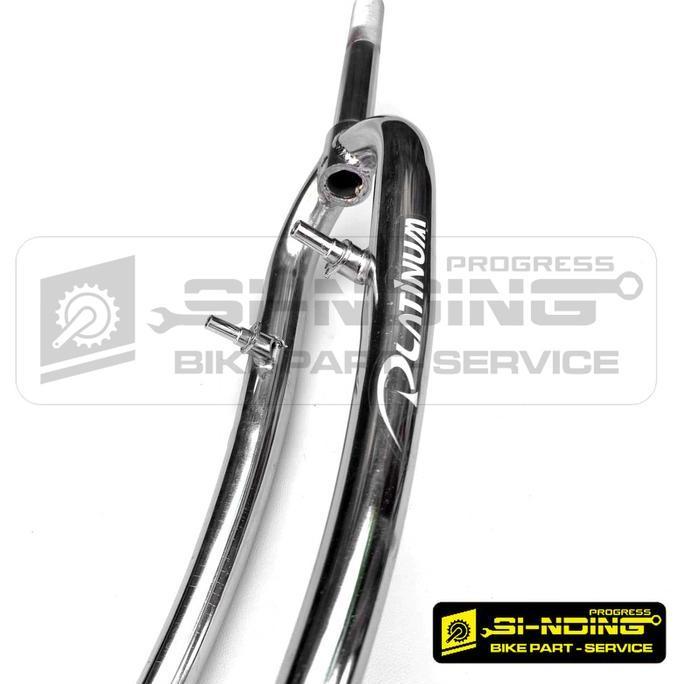 Fork Rigid Chrome Silver Platinum Taiwan Sepeda Federal Communter 26 Inch Drat  Cantilever V Brake