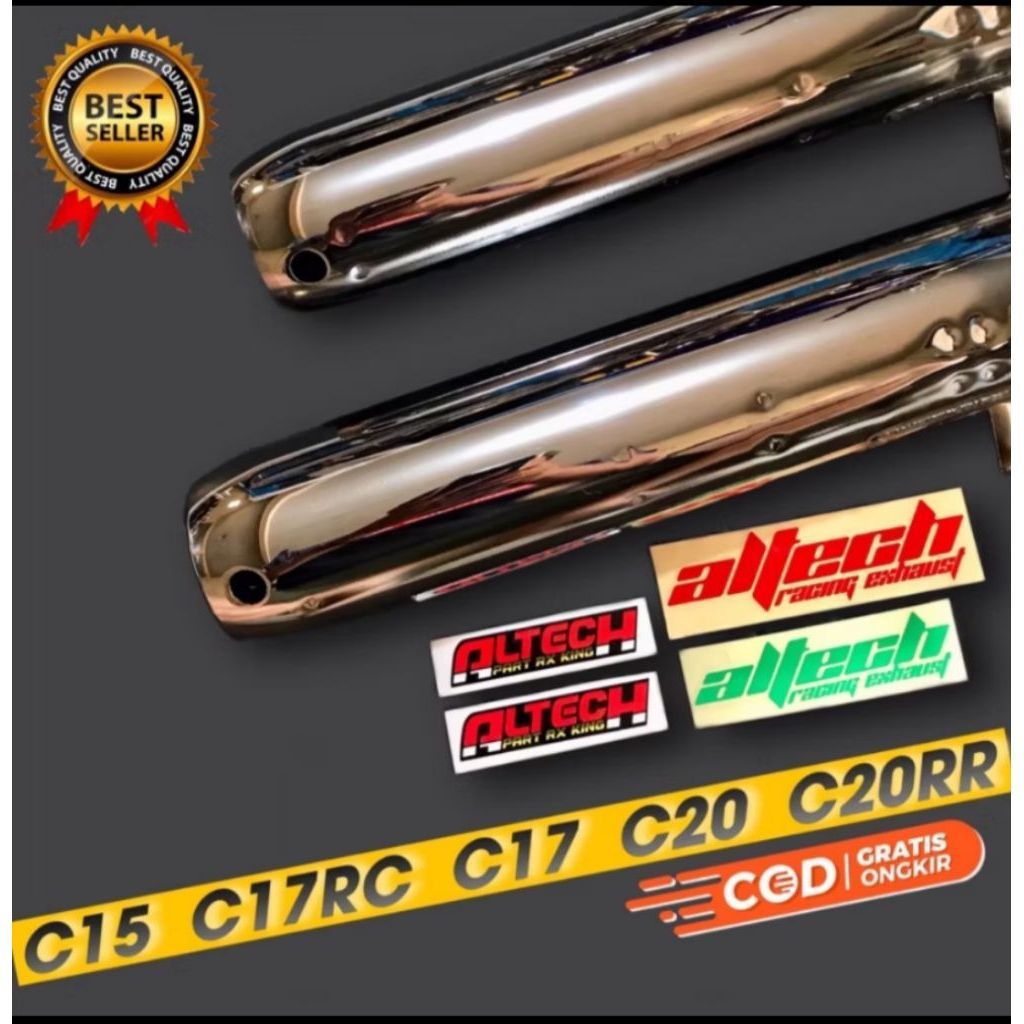 ALTECH FULLSET KNALPOT RX KING BOBOKAN ALTECH BANDUNG RXK RXS YT115 C15 C17 C17 C20 C20RR