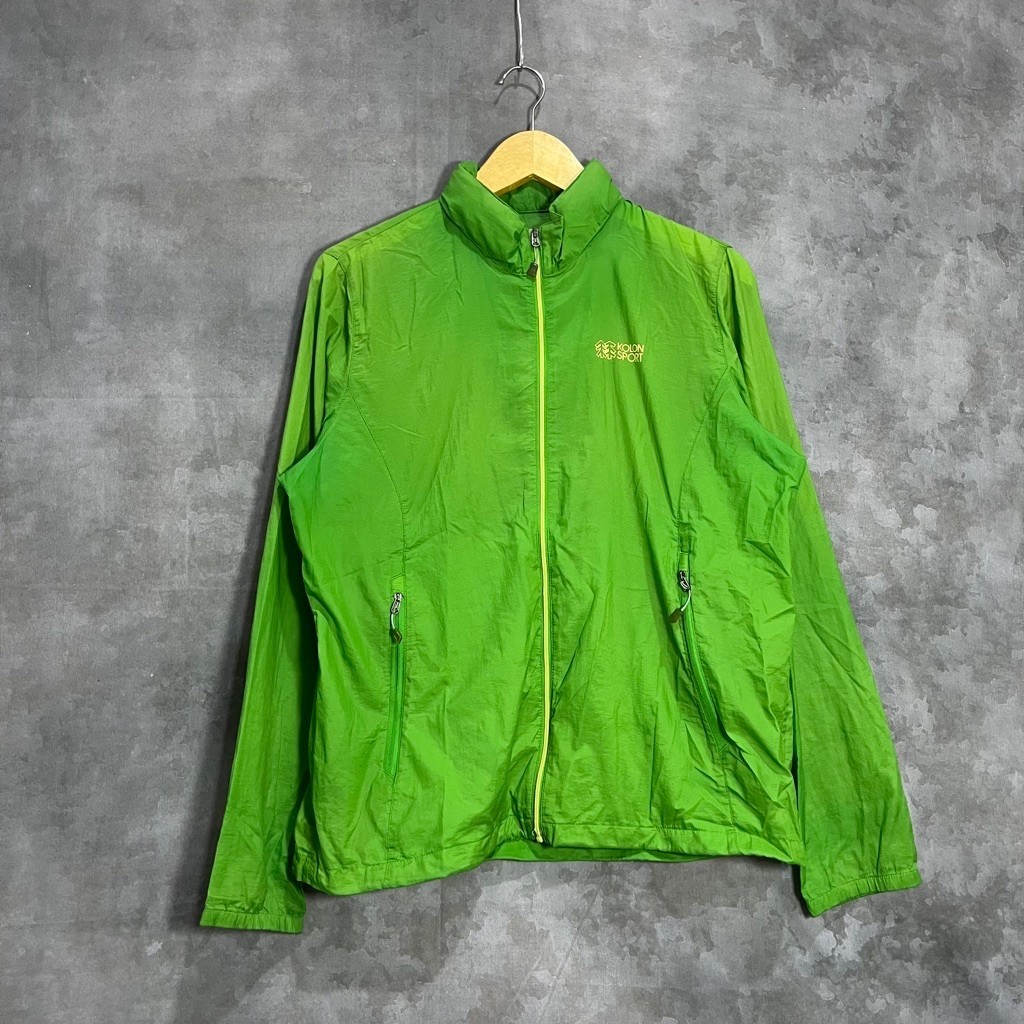 Windbreaker outdoor kolon sport green original second preloved 253