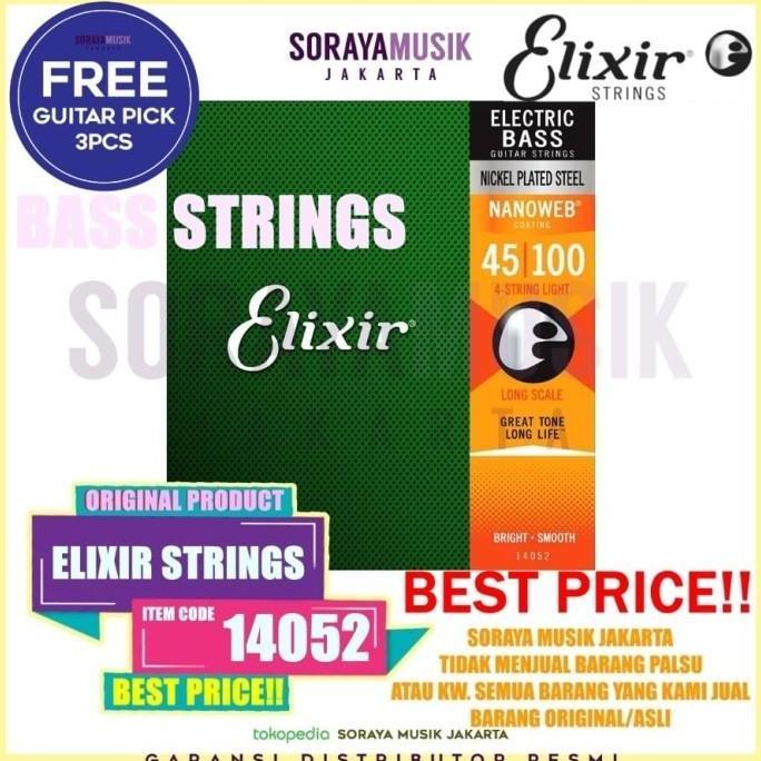 Sellersahaju90 - Elixir Electric Bass 14052 Nanoweb 45-100 Nickel Plated Steel