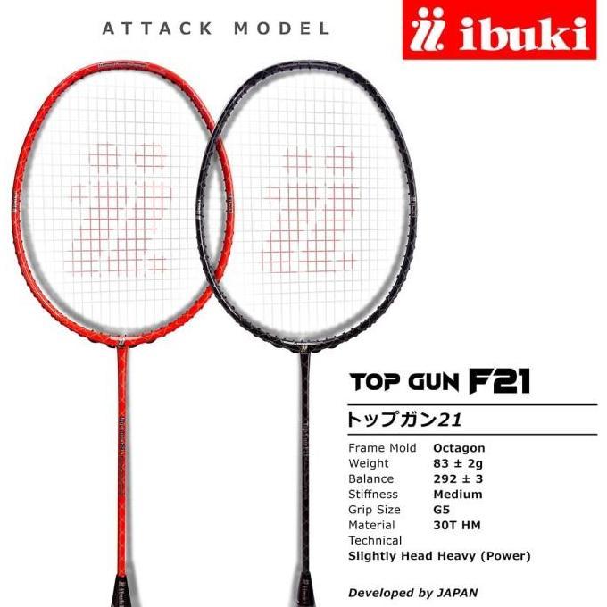 Safira_Dons - Ibuki Top Gun 21 Raket Badminton Original