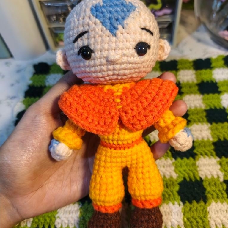 Amigurumi Avatar Aang | keychain avatar aang