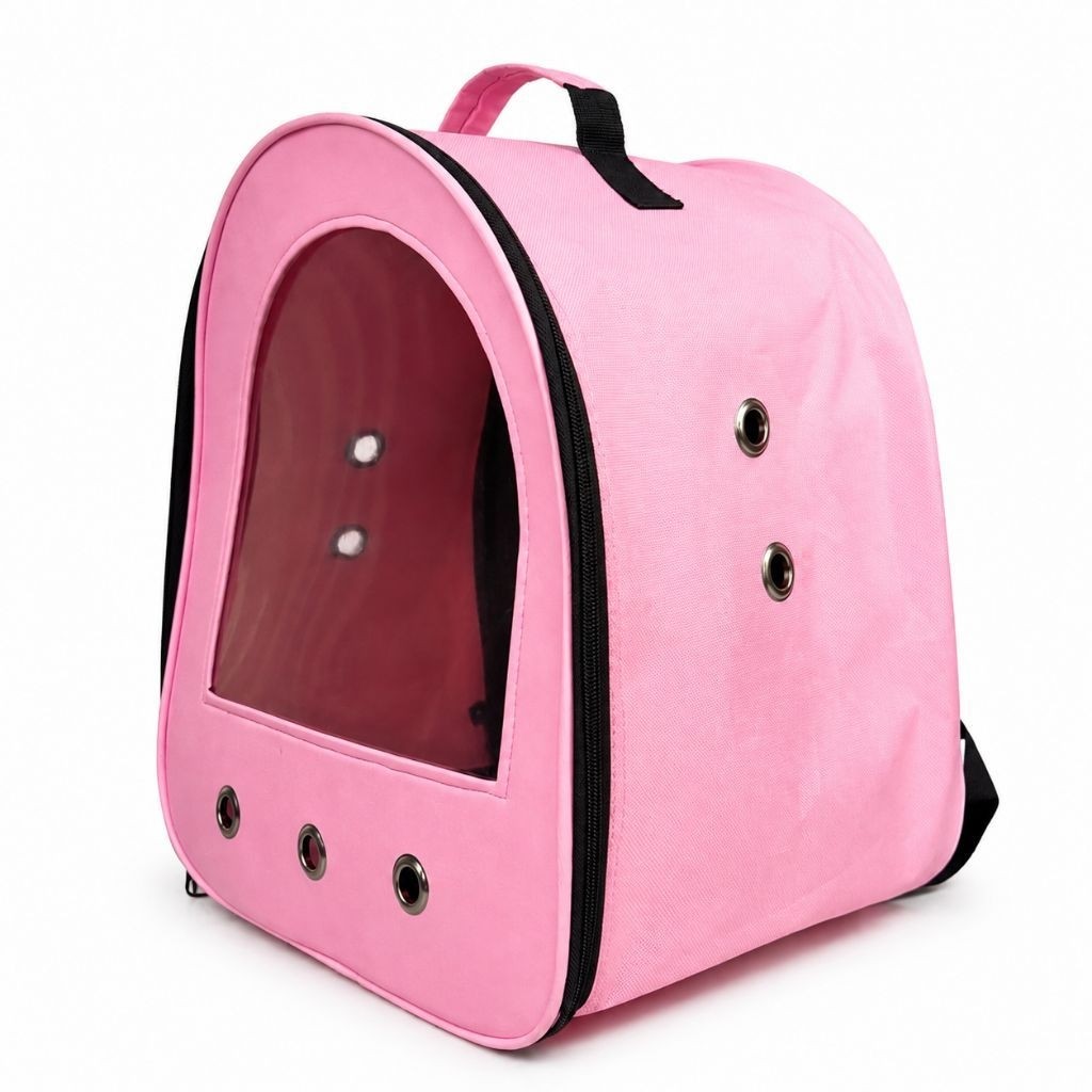 Tas Ransel Kucing Hewan Peliharaan Polos Jendela Mika tebal Desain Transparan, Anti Air, Aman