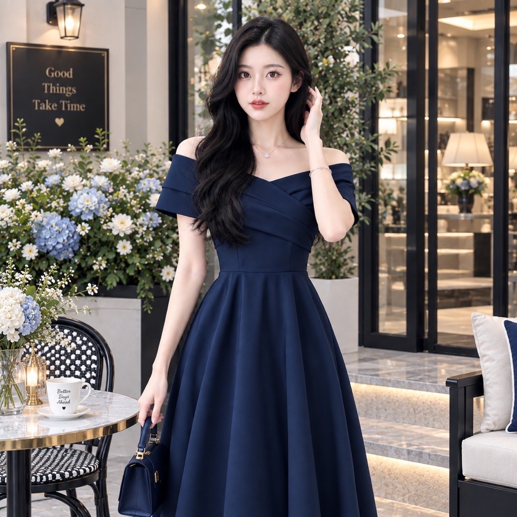 Dress Wanita Syahira Bahan Scuba Premium, Nyaman Dipakai