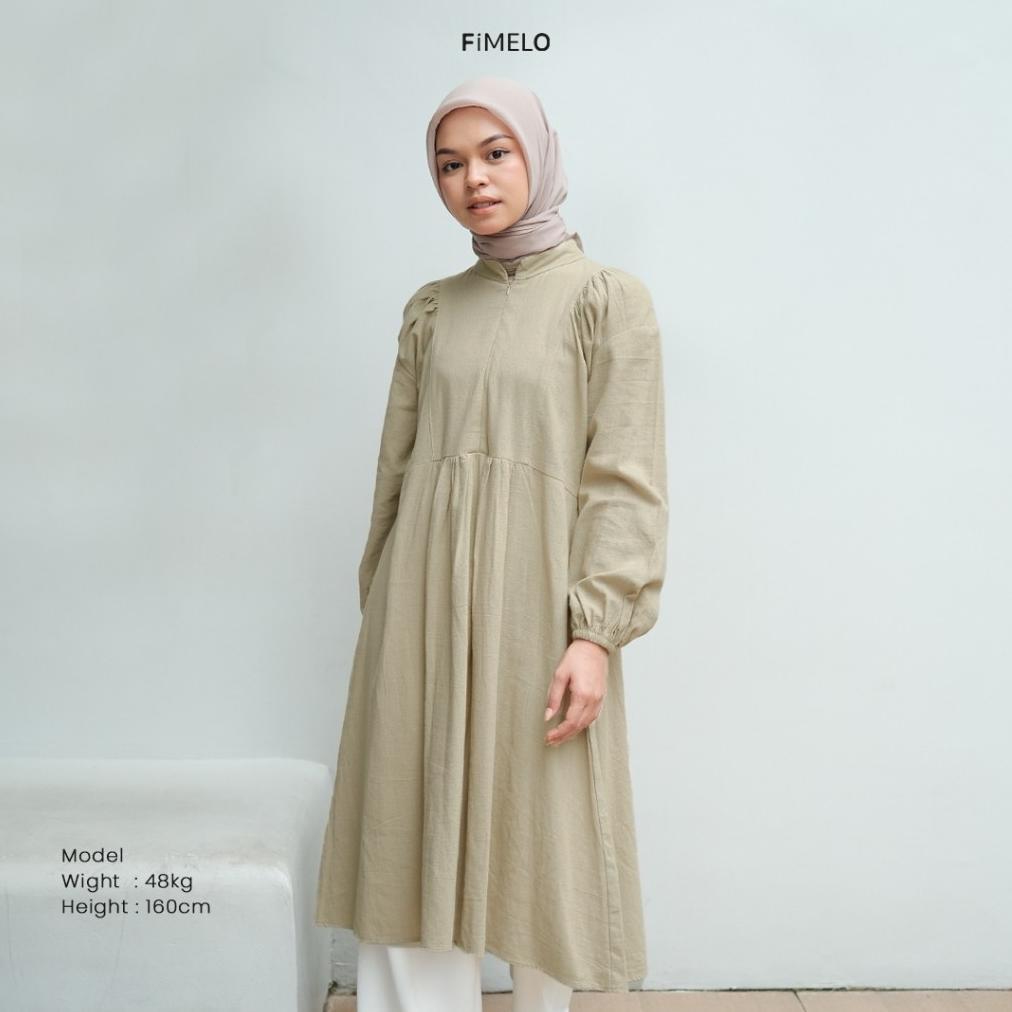 Diskon Fimelo Risya Tunik (Tunik Wanita Polos Lengan Panjang)